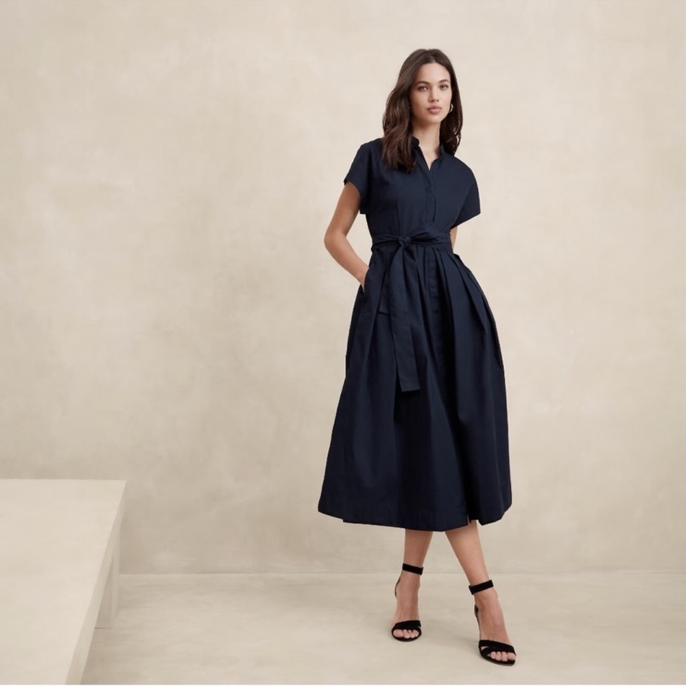 Banana Republic Navy Midi Dress